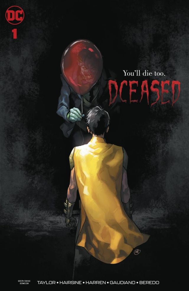 Portada DCeased #1 inspirada en IT.