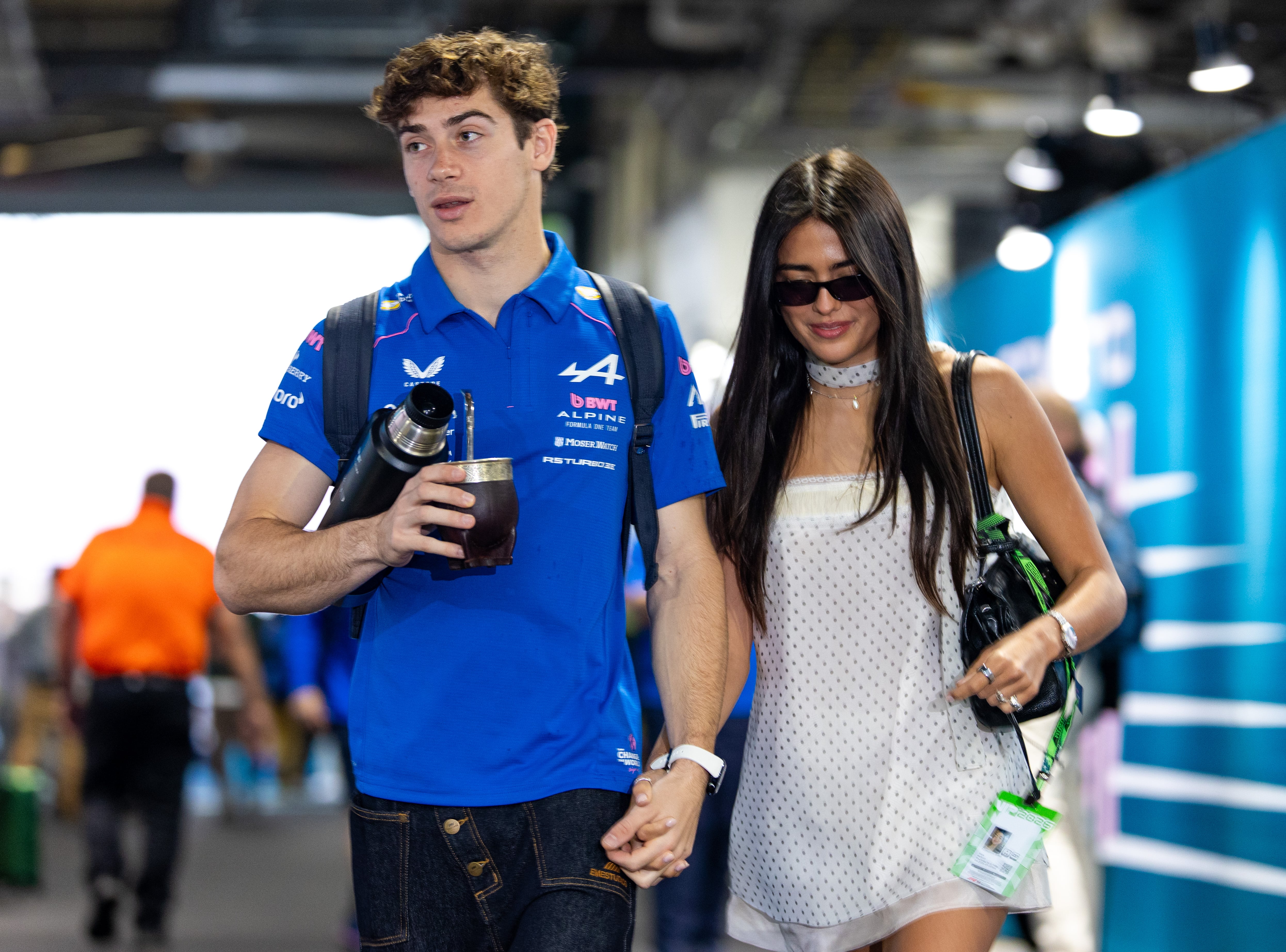 Franco Colapinto y Maia Reficco en F1 Grand Prix de Miami