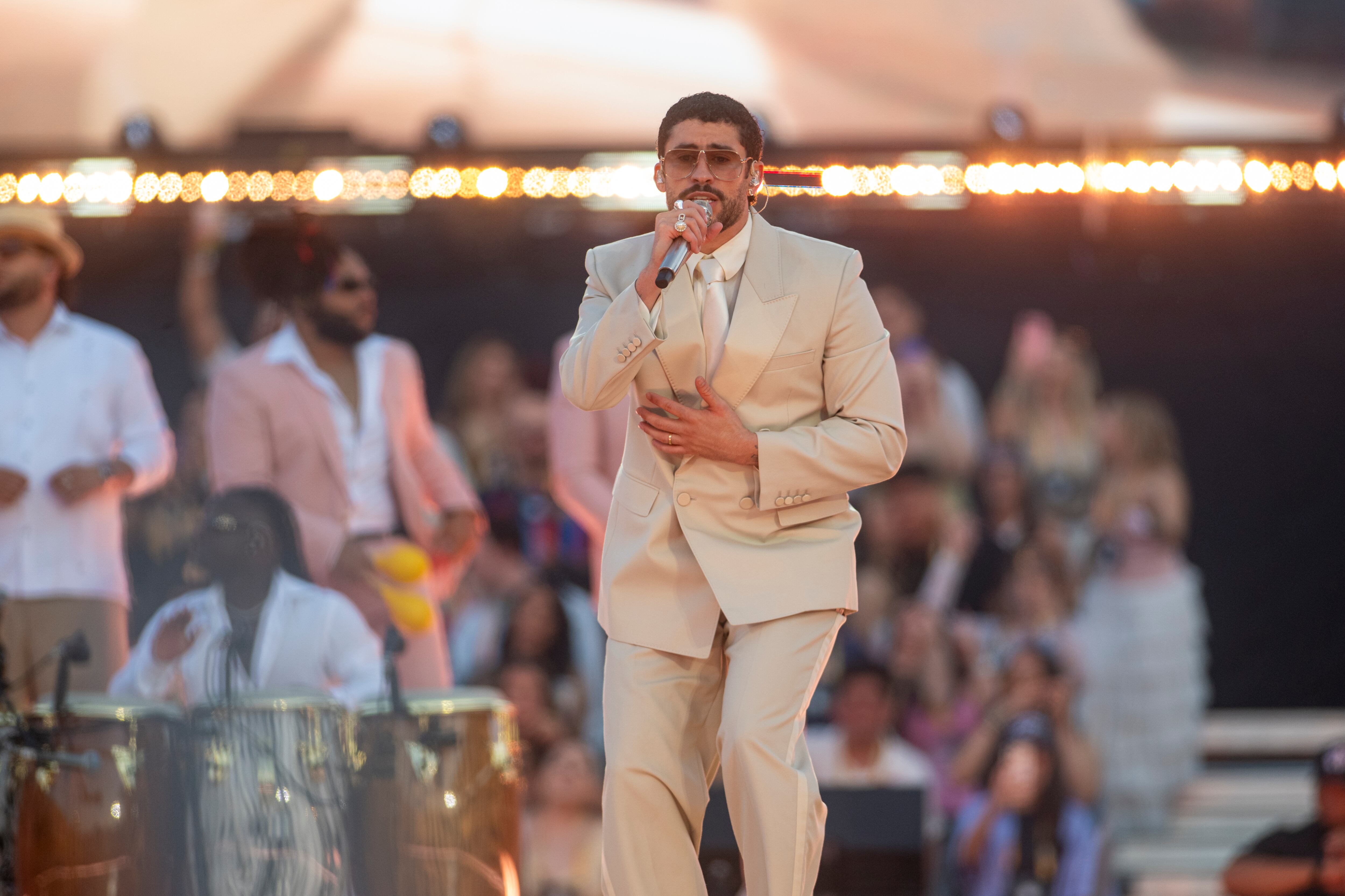 Bad Bunny en su concierto en Barcelona