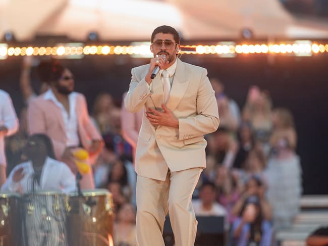 Bad Bunny en su concierto en Barcelona