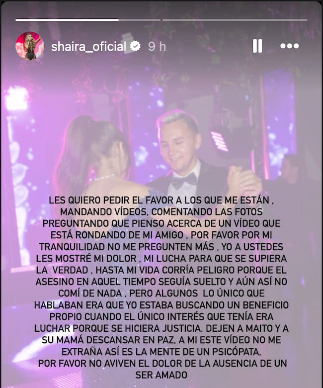 Créditos: Captura de pantalla historias de Instagram de Shaira
