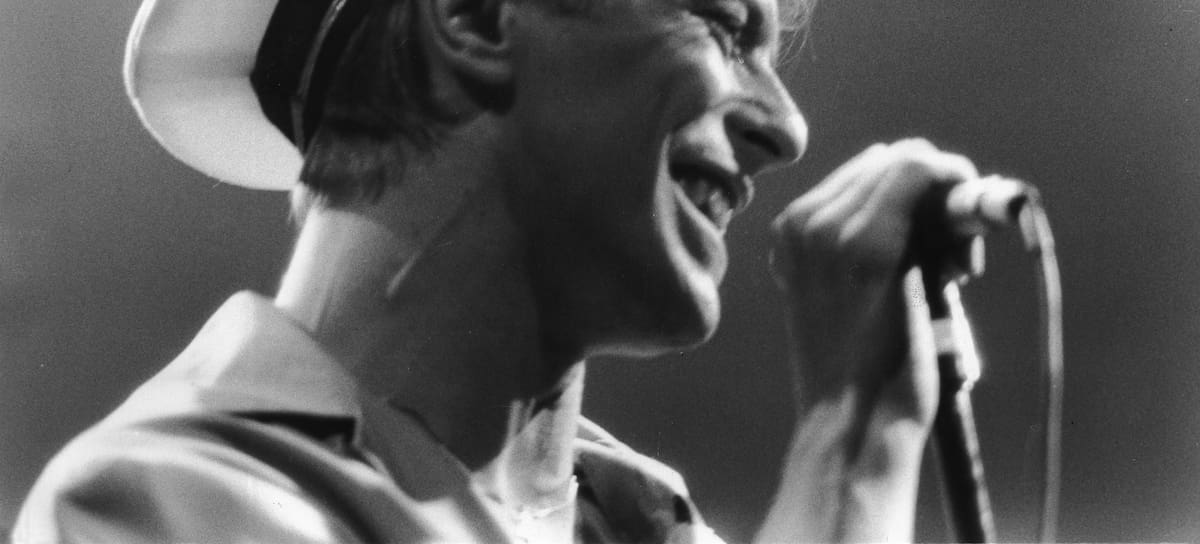 David Bowie, en concierto en Berlín en 1978.