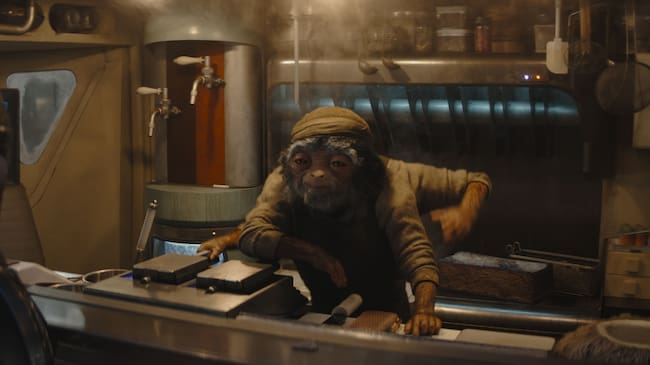 Hugo, el personaje de Martin Scorsese en 'The Mandalorian and Grogu'. / Lucasfilm. © 2026 Lucasfilm