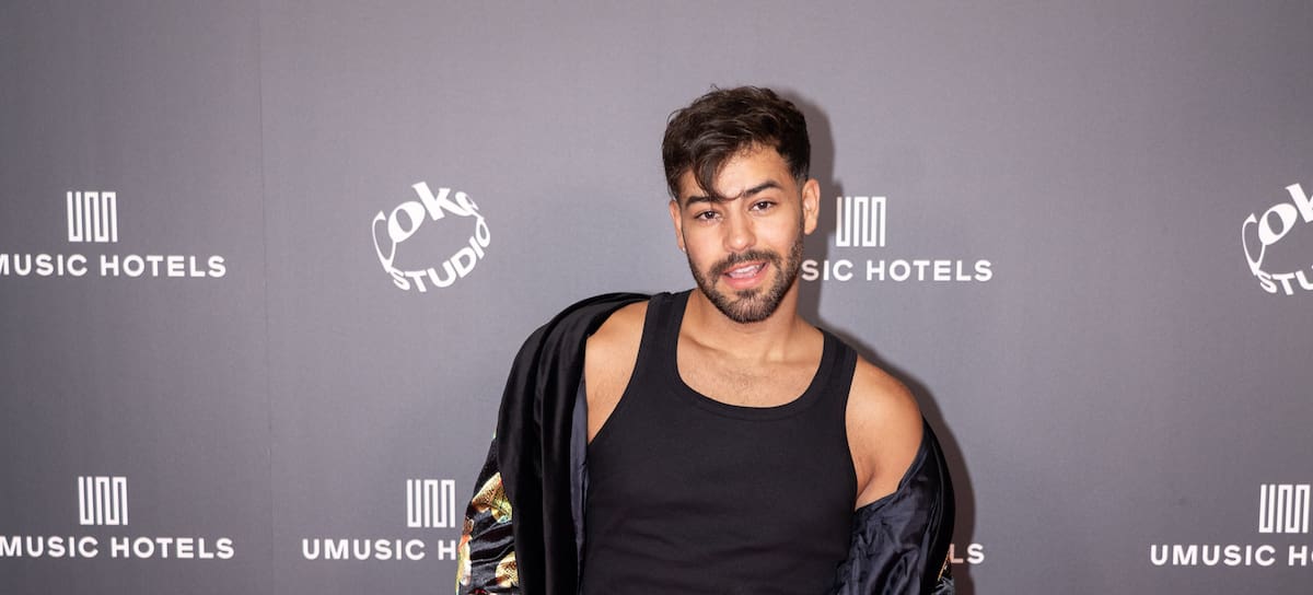 Agoney en la presentación de UMusic Hotels