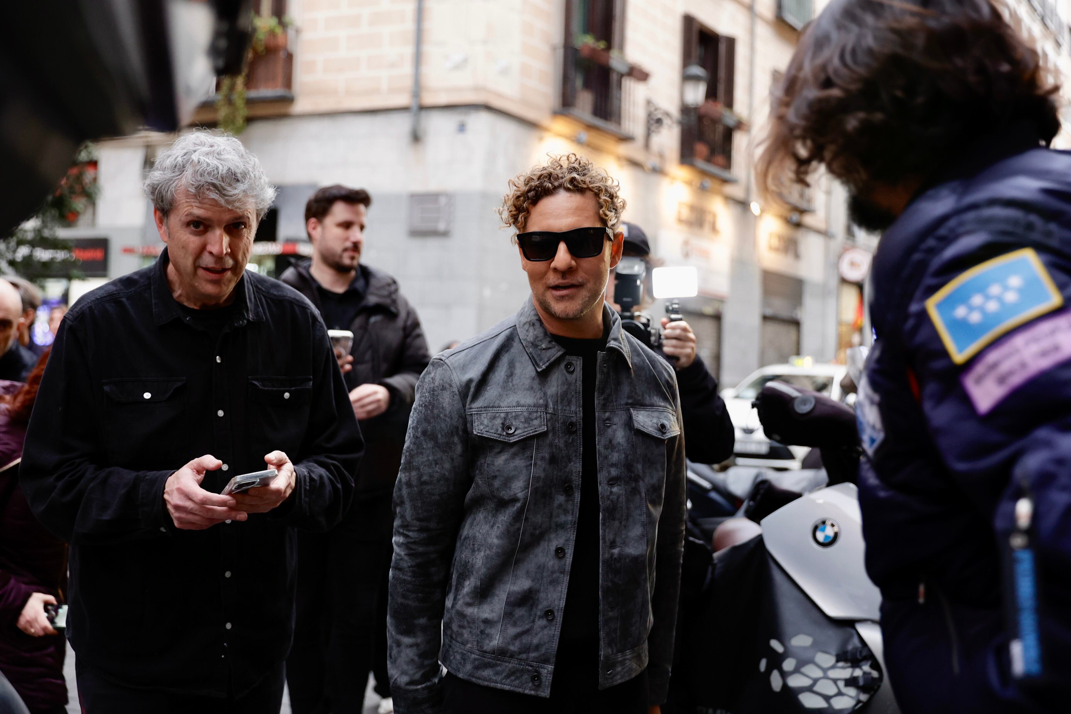 David, momentos antes de entrar en el Teatro Eslava de Madrid.
