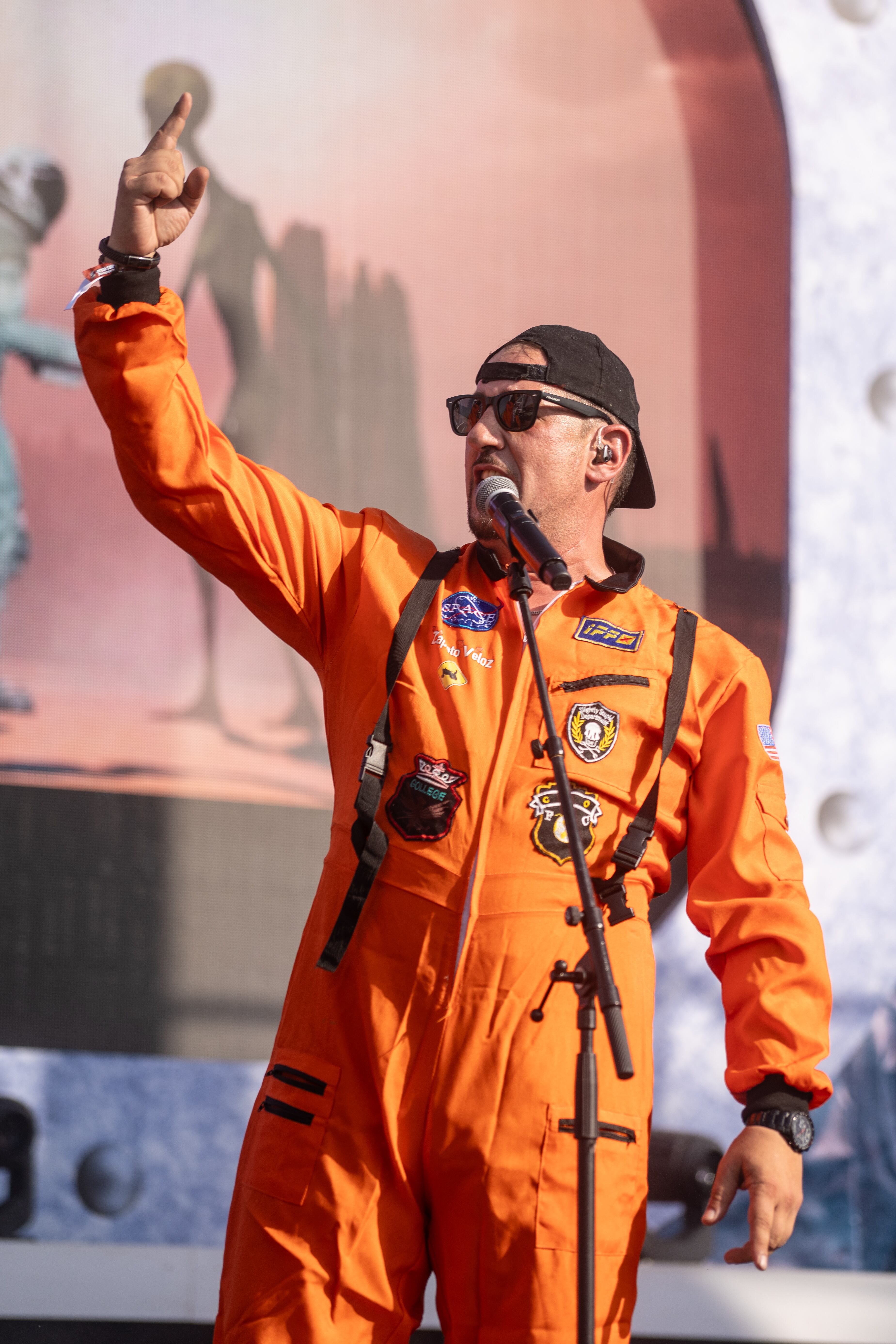 Uno de los integrantes de Zapato Veloz durante el show