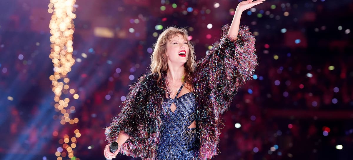 Taylor Swift en el escenario de Nueva Orleans en el The Eras Tour.