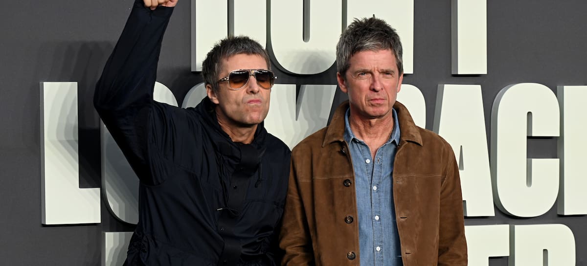 Liam Gallagher y Noel Gallagher en la premiere de ' Oasis: Don't Look Back In Anger'
