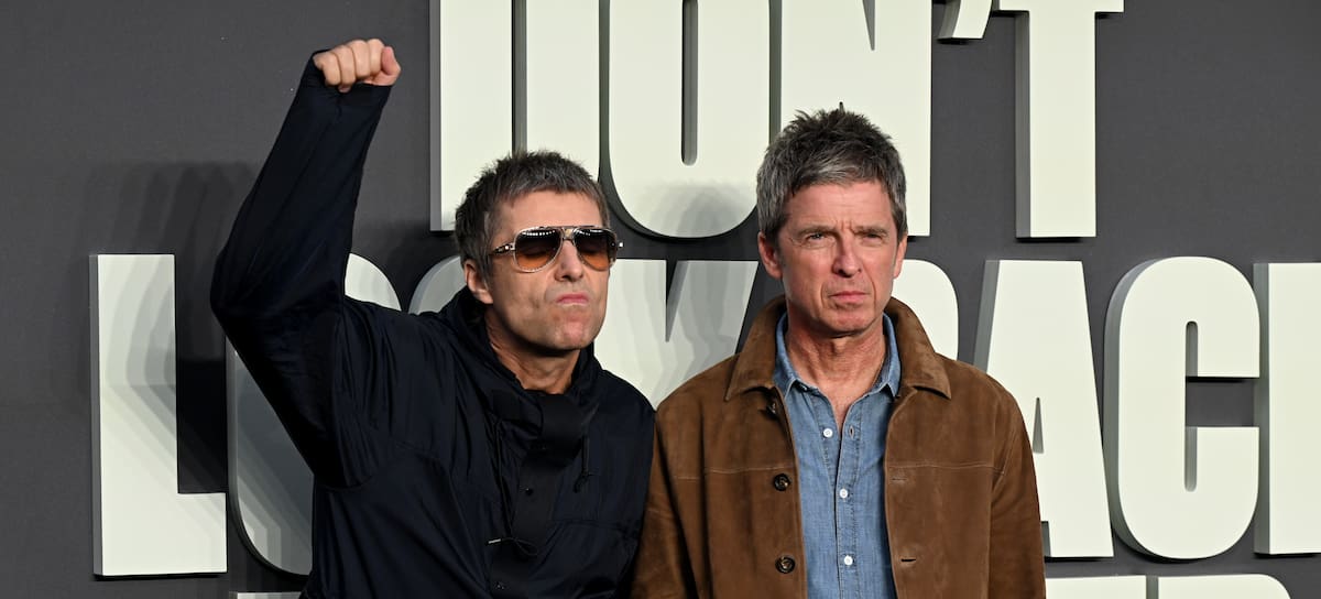 Liam Gallagher y Noel Gallagher en la premiere de ' Oasis: Don't Look Back In Anger'