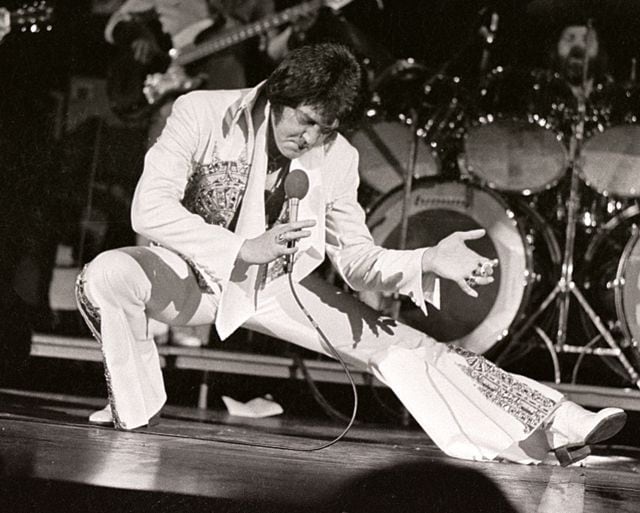 Elvis Presley en 1977.