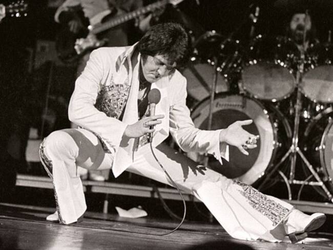 Elvis Presley en 1977.
