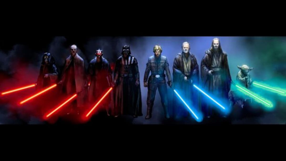 ¿Qué significan los colores de los sables láser de Star Wars?