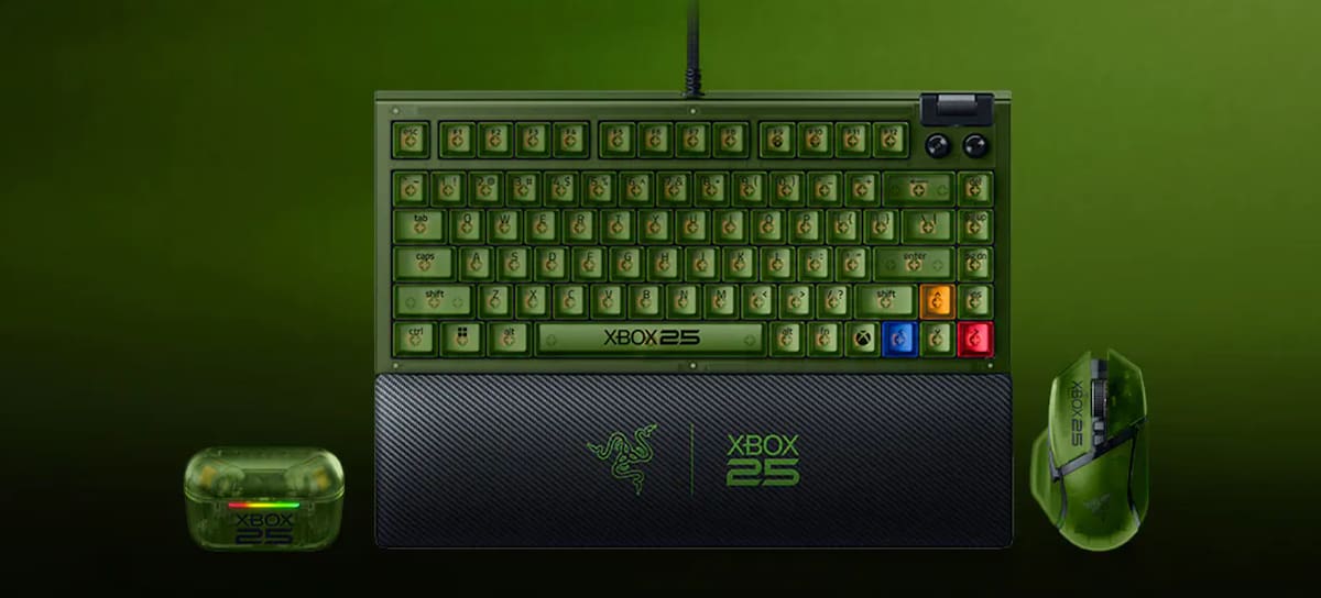 Razer rinde tributo a un cuarto de siglo de historia con la nueva colección 'Xbox 25.º Aniversario'