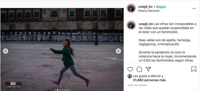 La historia detrás de la niña jugando frente a las vallas del Palacio Nacional