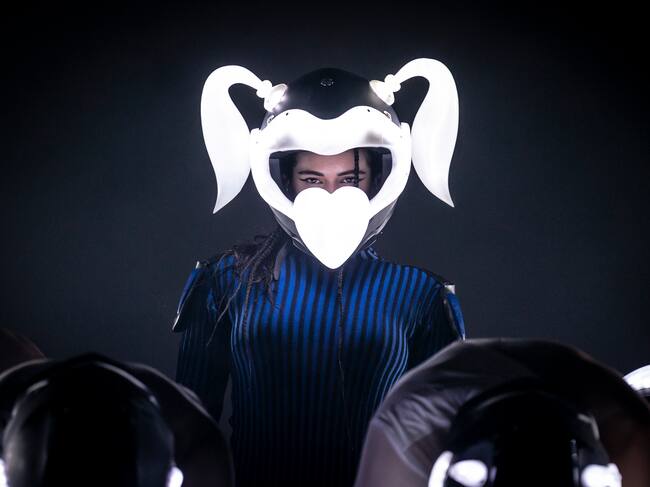 Rosalía en su concierto en A Coruña en julio de 2022 durante el 'Motomami Tour'