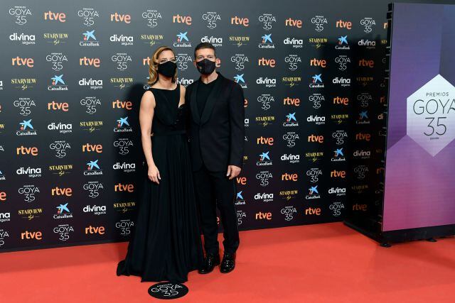 María Casado y Antonio Banderas en los Premios Goya 2021.