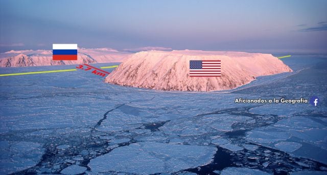 Islas Diómedes. En invierno las aguas se congelan y puedes cruzar de Estados Unidos a Rusia caminando en solo 20 minutos