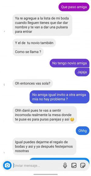 La desinvita a su boda porque no tiene novio