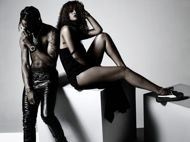 Rihanna en otro anuncio de sus creeper / Puma