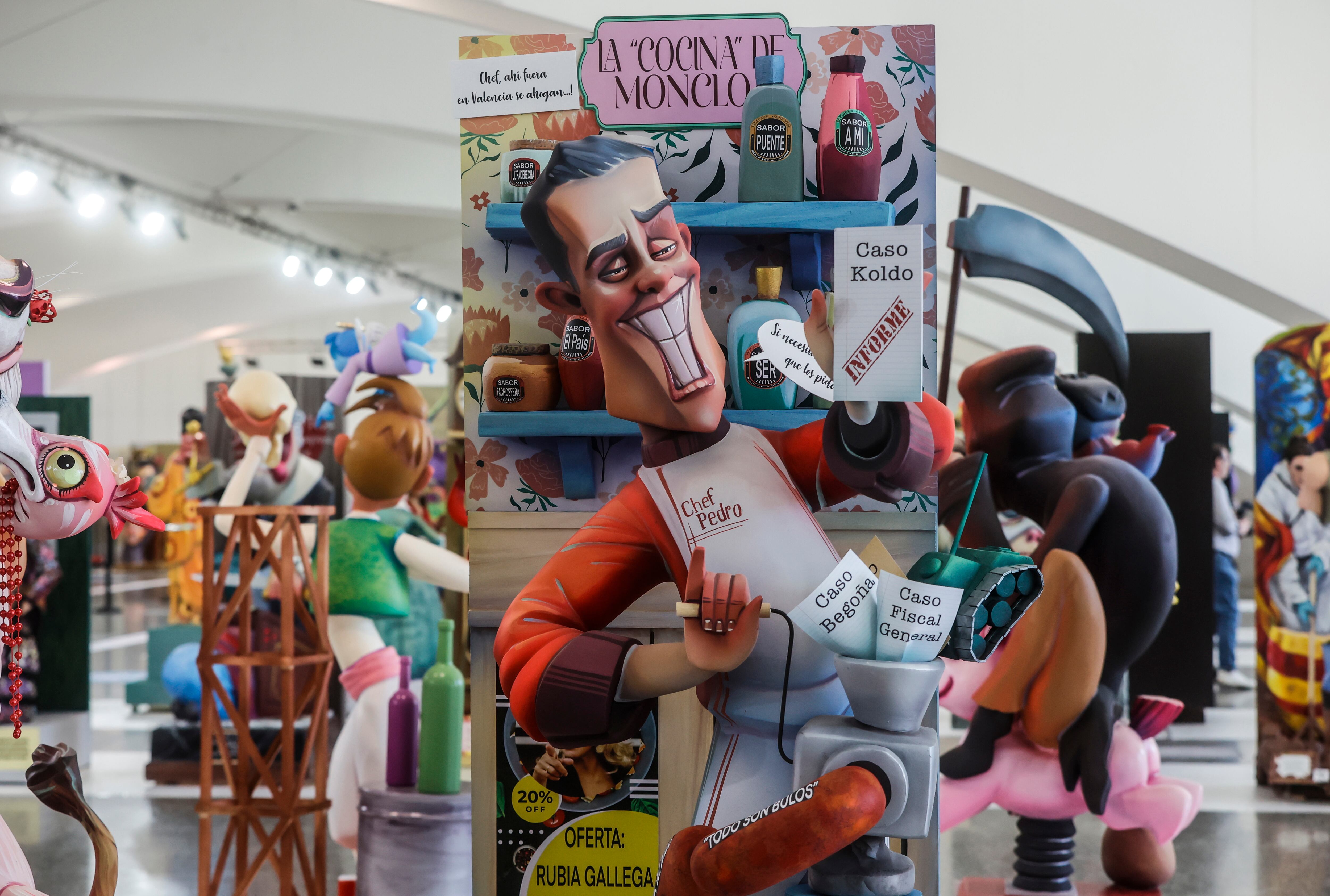 Ninot del presidente de Gobierno, Pedro Sánchez, en las Fallas de Valencia 2025