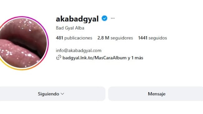 Bad Gyal en Instagram