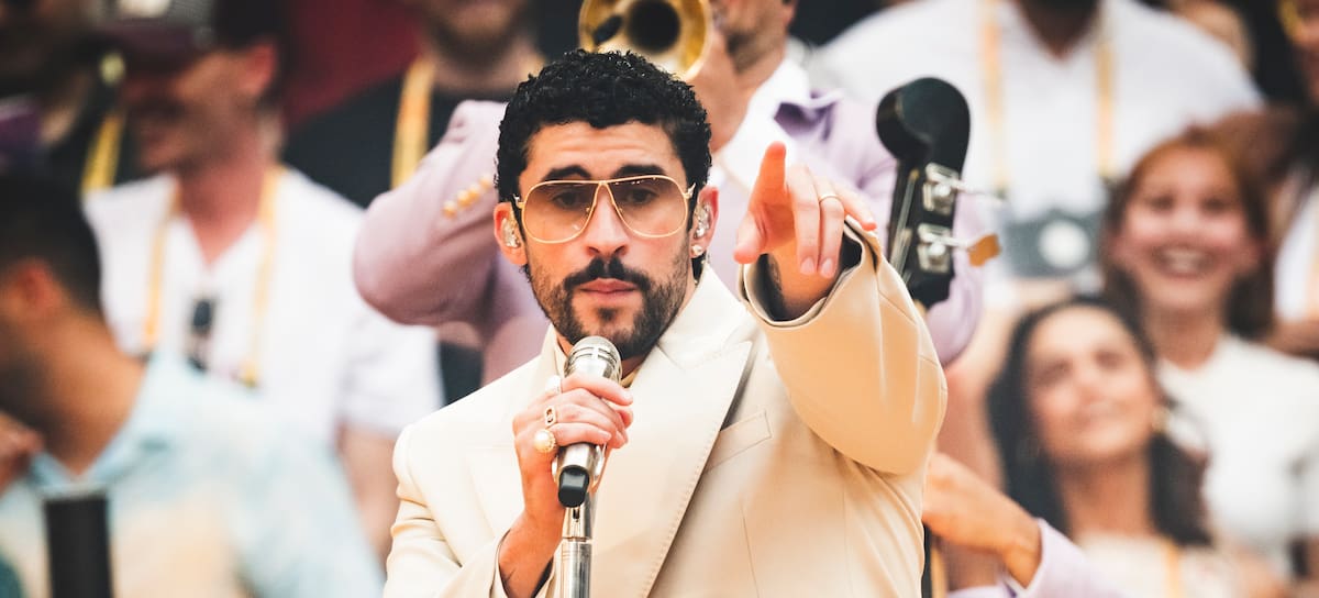 Bad Bunny, concierto de 'DeBI TiRAR MaS FOToS Tour', en el Metropolitano de Madrid.
