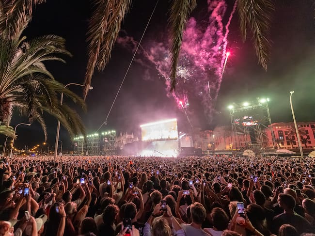 El público del concierto de Rels B en Mallorca