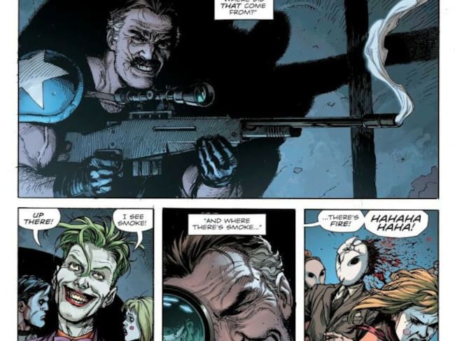 El Comediante aguando la fiesta de El Joker.