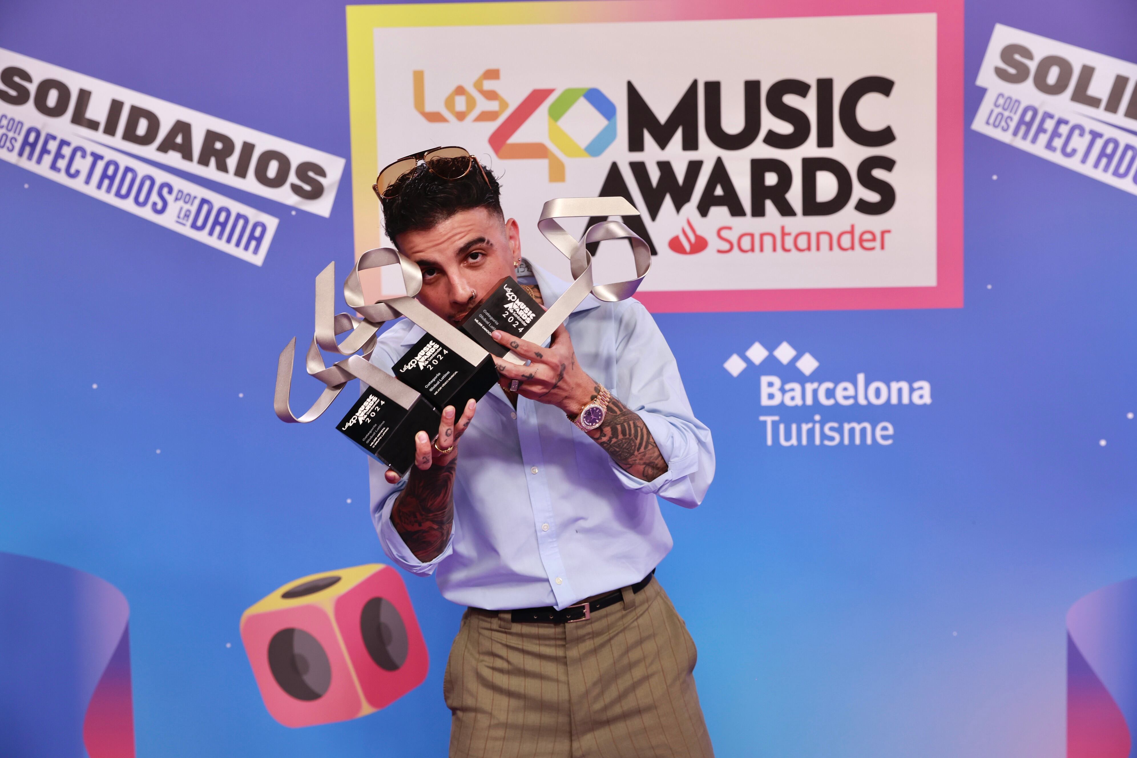 Rauw Alejandro, ganador de LOS40 Music Awards Santander 2024 (Mejor Artista, Mejor Vídeo y Mejor Canción Urbana en Categoría Global Latina)