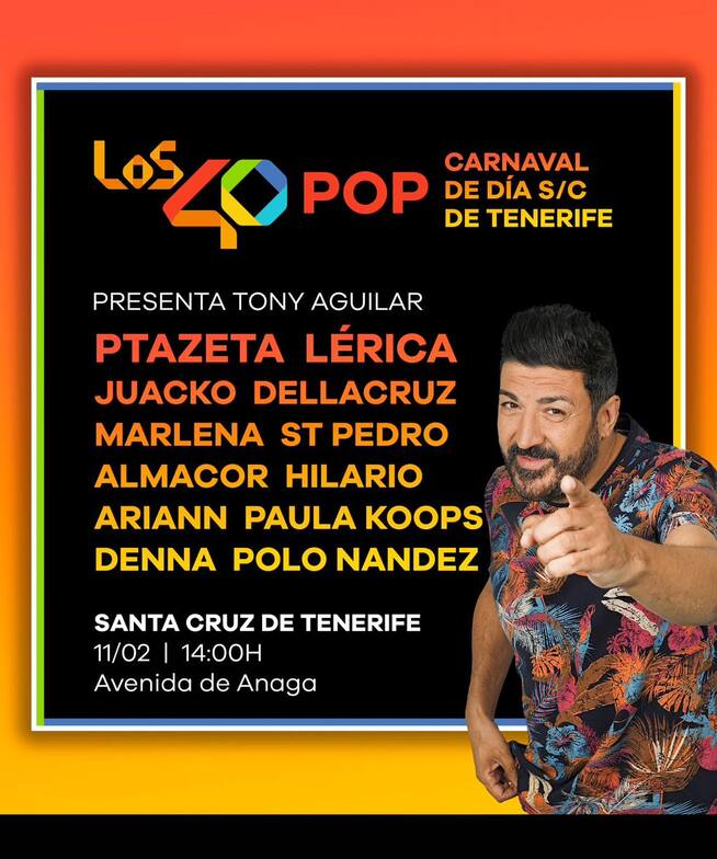 Cartel de LOS40 Pop Carnaval en Canarias.