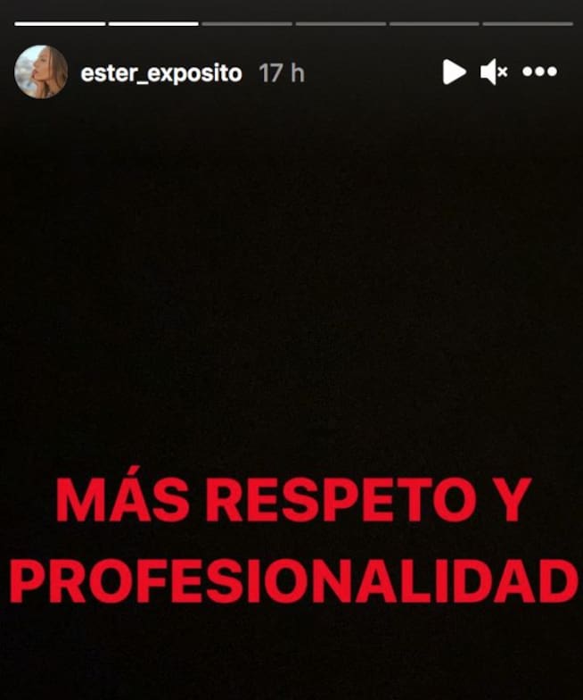 Ester Expósito pidió a los medios de espectáculos que no hagan chismes sobre ella