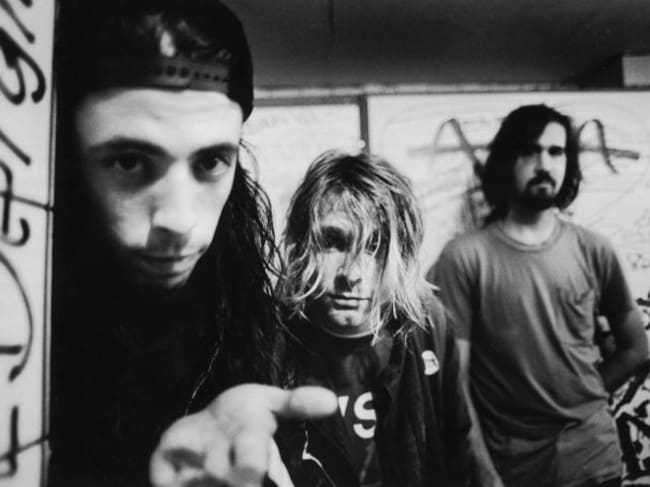 Nirvana: Dave Grohl, Kurt Coabin y Krist Novoselic.