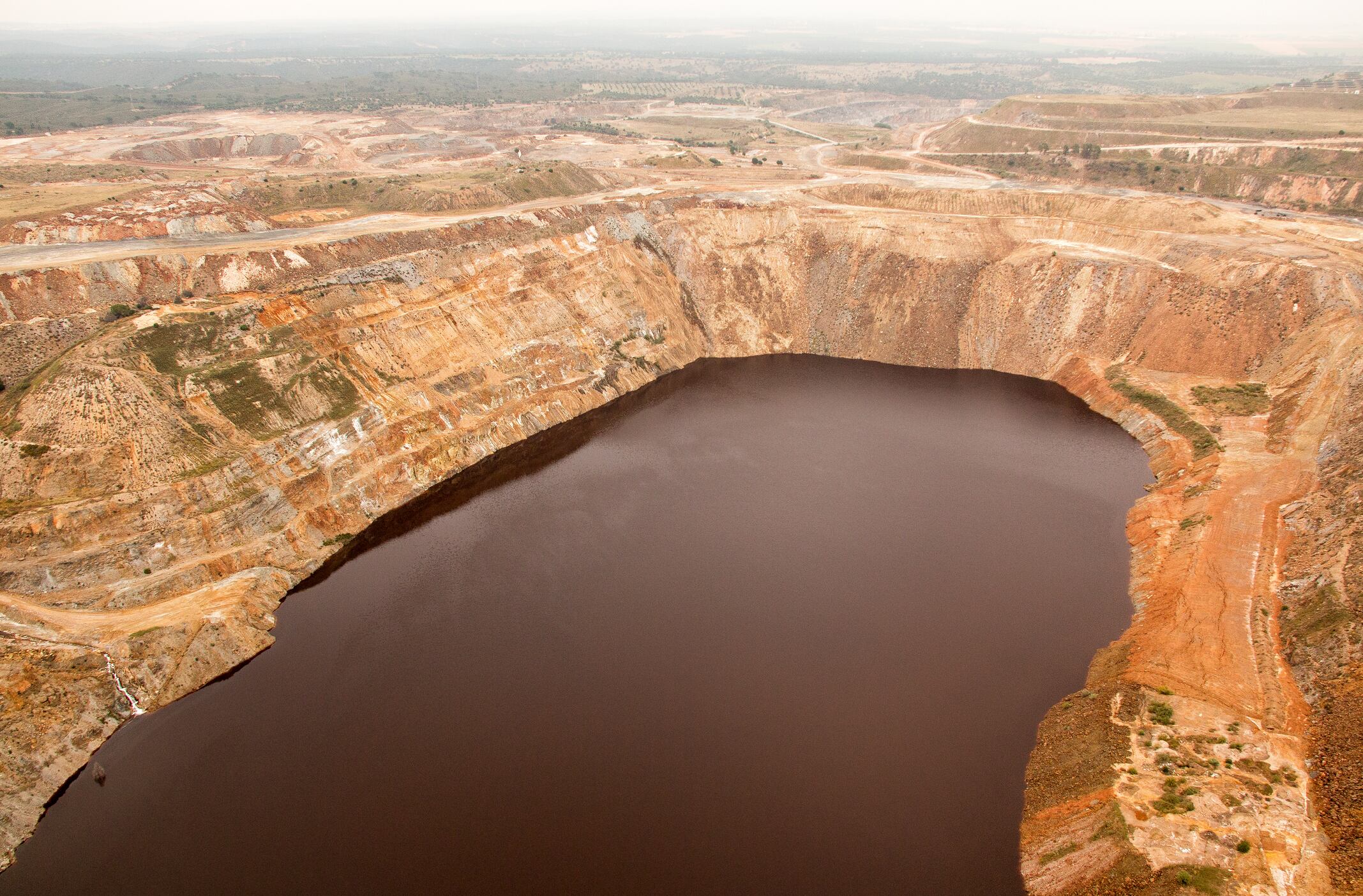 La mina de Aznalcóllar, en su estado actual de semiabandono.