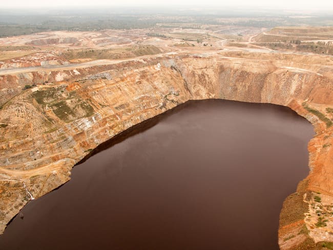 La mina de Aznalcóllar, en su estado actual de semiabandono.