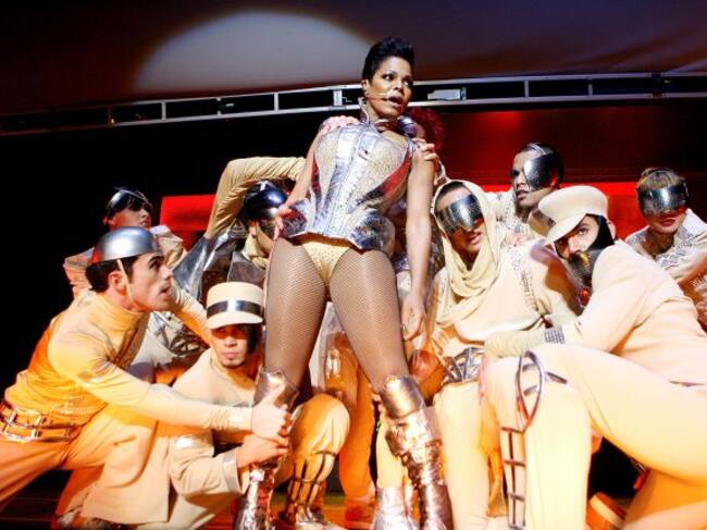 Janet Jackson, durante un concierto en directo.