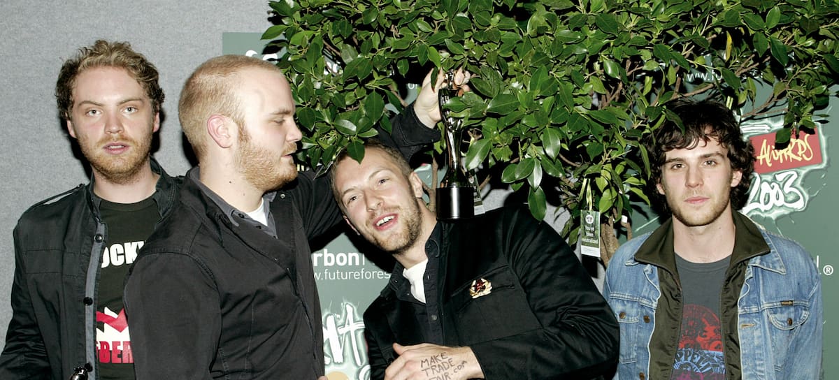 Los chicos de Coldplay en 2003