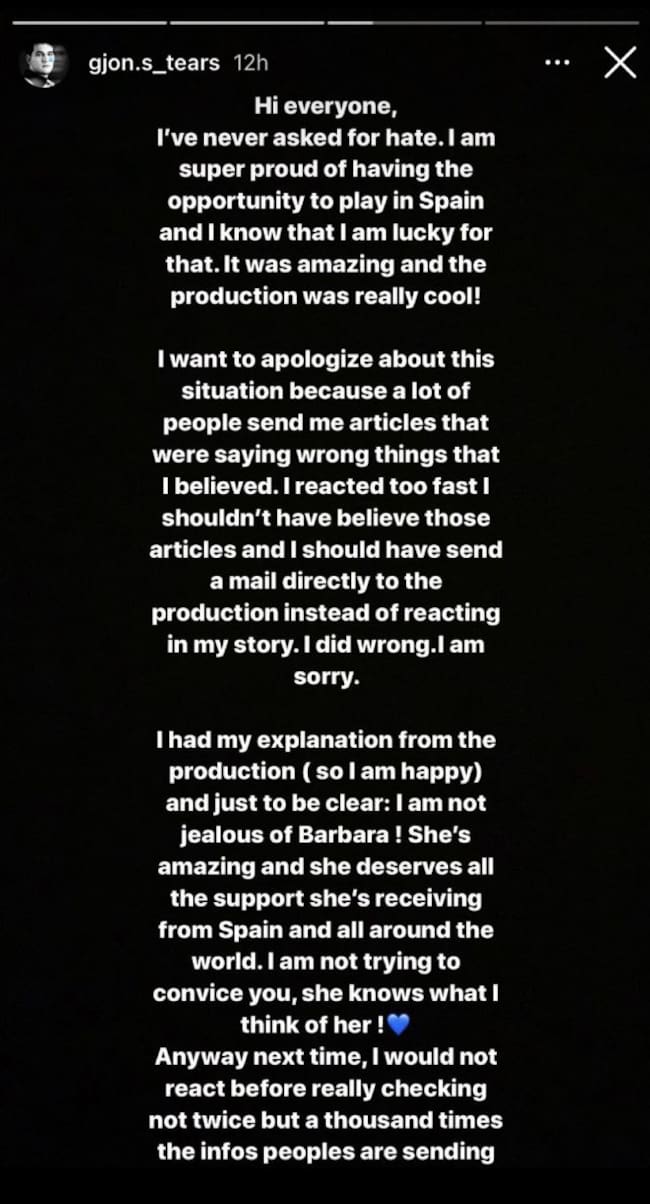 Publicación de Gjon's Tears.