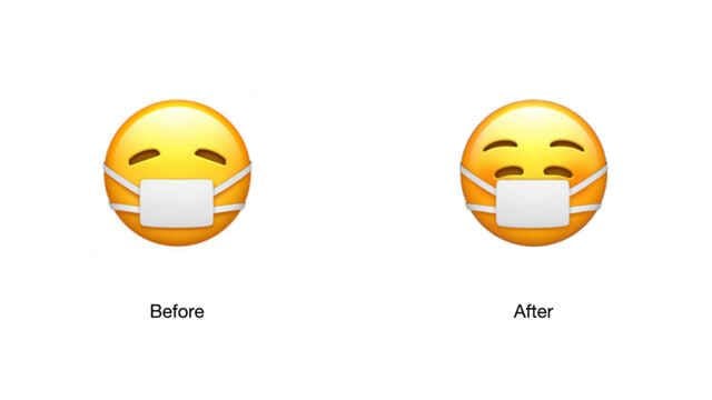 Emoji mascarilla en iOS 14.2