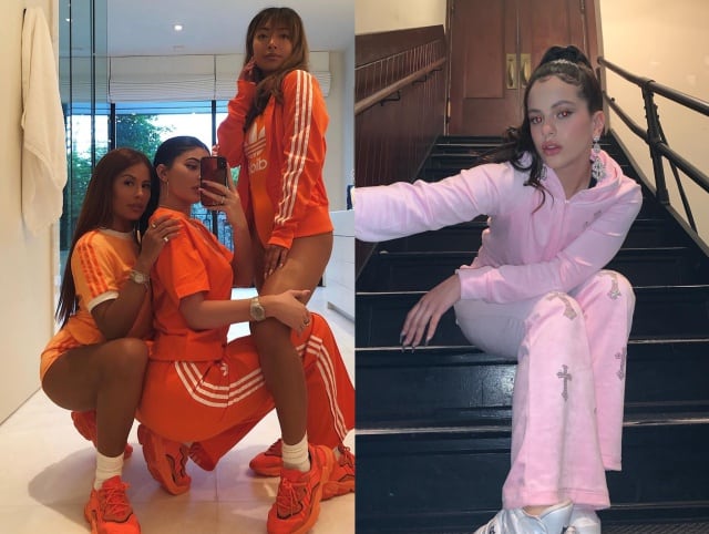 Kylie Jenner y Rosalía, las reinas del chándal