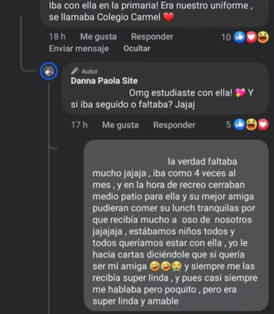 Excompañera de Danna Paola relata como fue ir con ella a la escuela