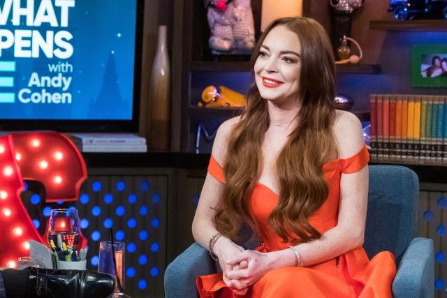 Lindsay Lohan en el programa Watch What Happens Live With Andy Cohen.