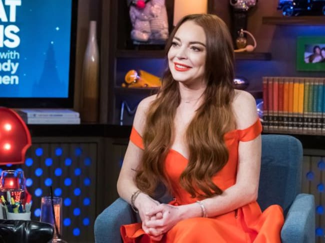 Lindsay Lohan en el programa Watch What Happens Live With Andy Cohen.
