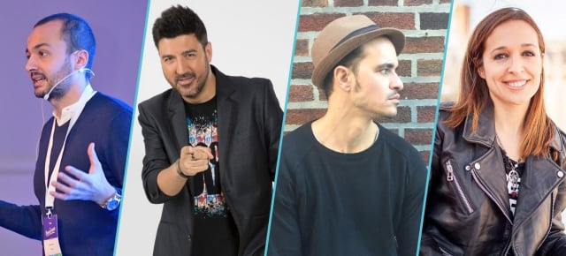 De izquierda a derecha: Noel Nuez, Tony Aguilar, Pablo Fierro y Carla Varona.