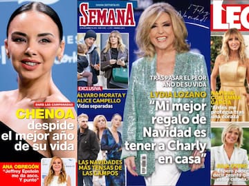 Estas son las portadas del corazón de hoy, 24 de diciembre: del año más duro de Lydia Lozano a la boda de Cristina Pedroche