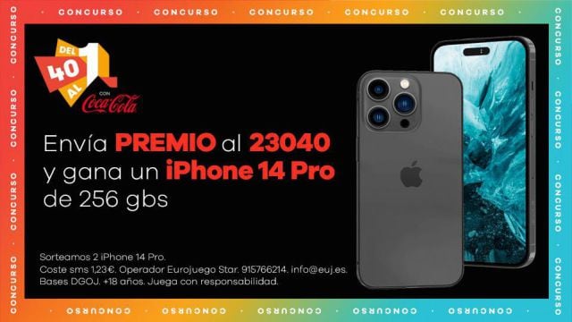 Sorteo de dos iPhone 14 PRO.