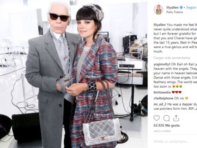 La foto de Lily Allen junto a Karl Lagarfeld