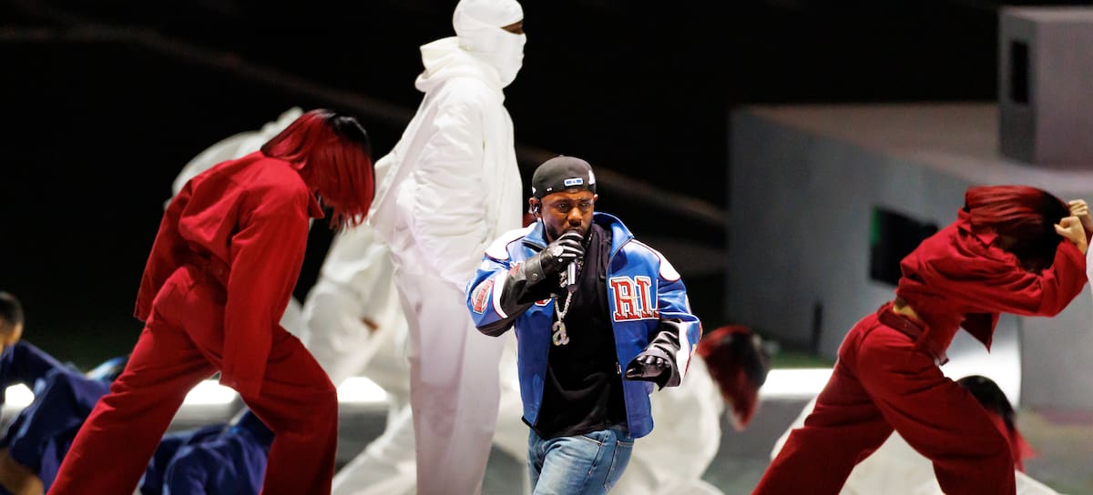 Kendrick Lamar durante su show en la Super Bowl LIX de 2025