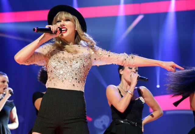 La cantante Taylor Swift en 2012, durante el iHeartRadio Music Festival.