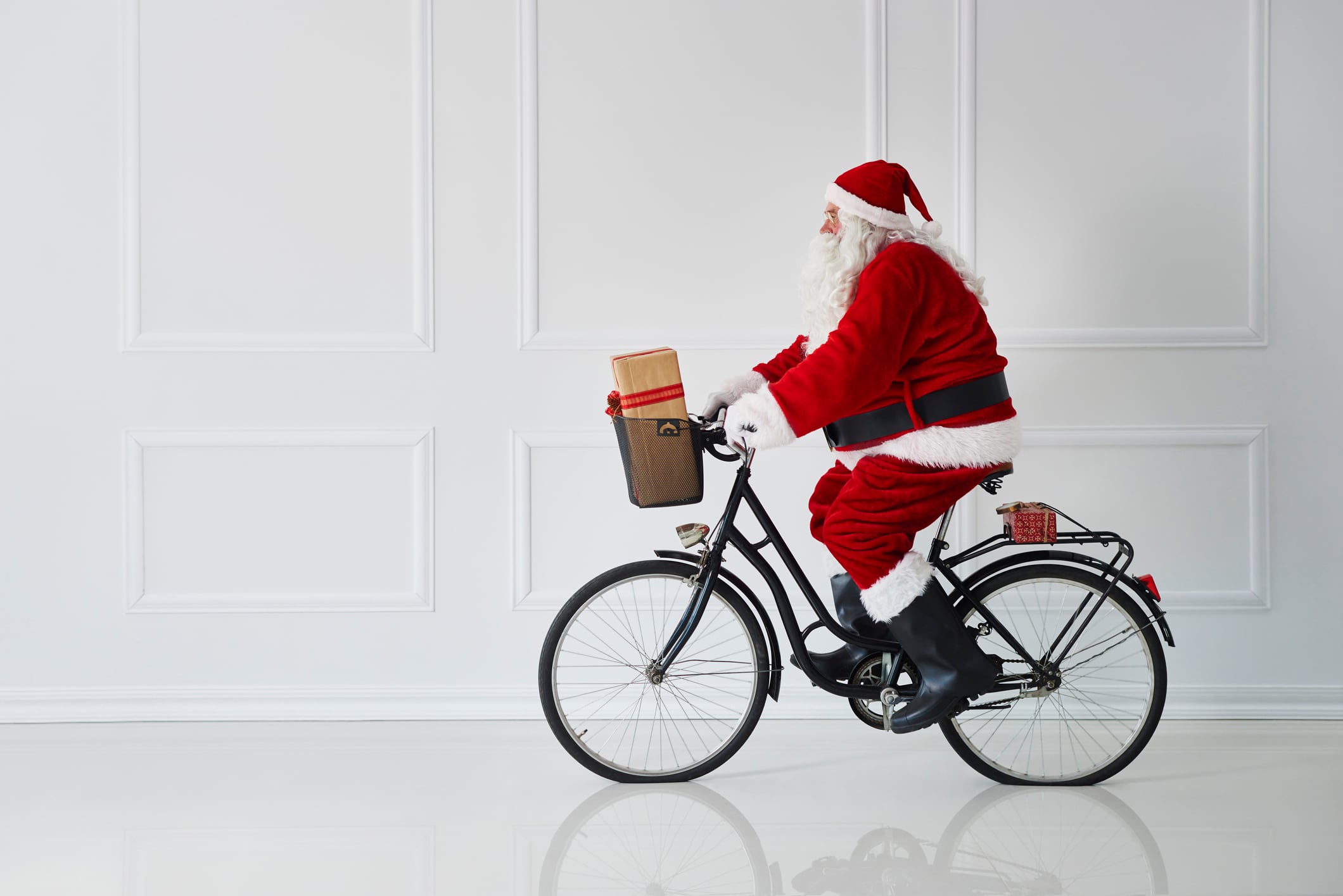 Papá Noel, mejor en bicicleta.