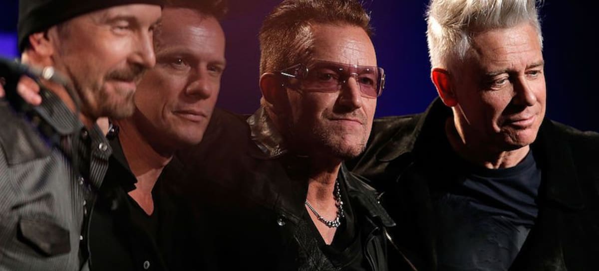 Bono, The Edge, Adam Clayton y Larry Mullen Jr. de U2 en 2014